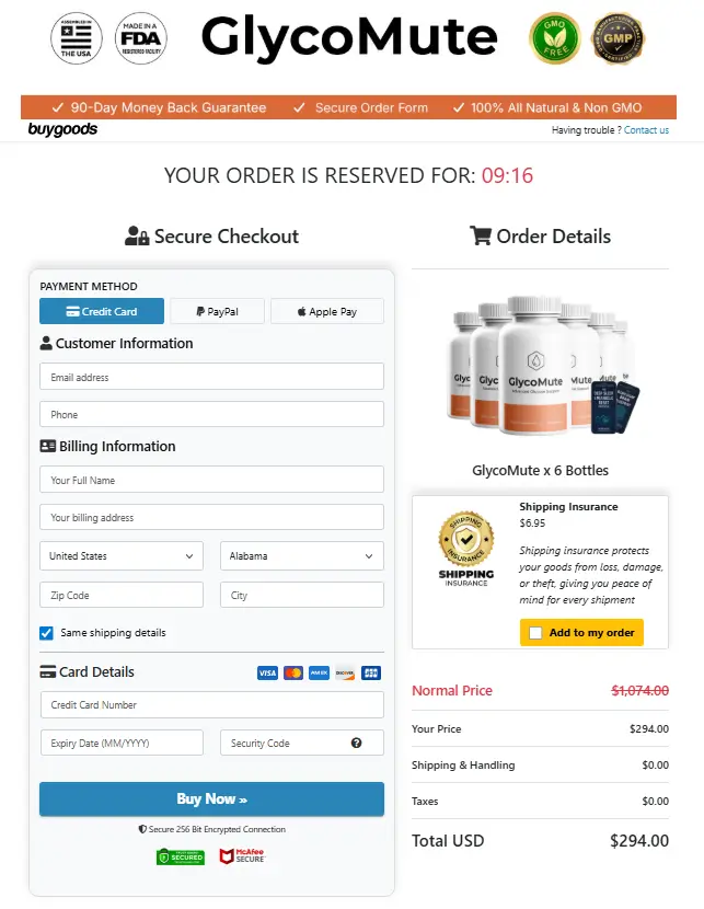 GlycoMute-Secure-Checkout